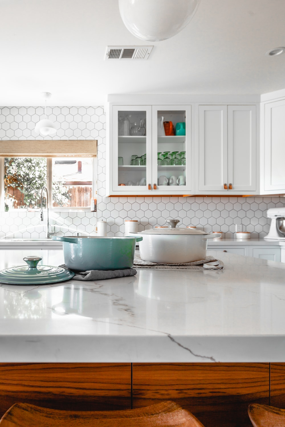 Cooking pots on kitchen countertops in a Naples, FL home